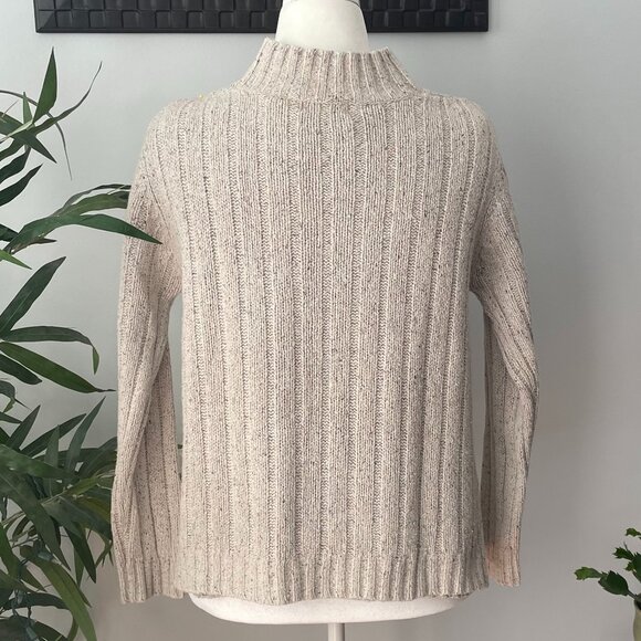 St Johns Bay Size Lg Wheat Color Cable Sweater - Picture 3 of 5